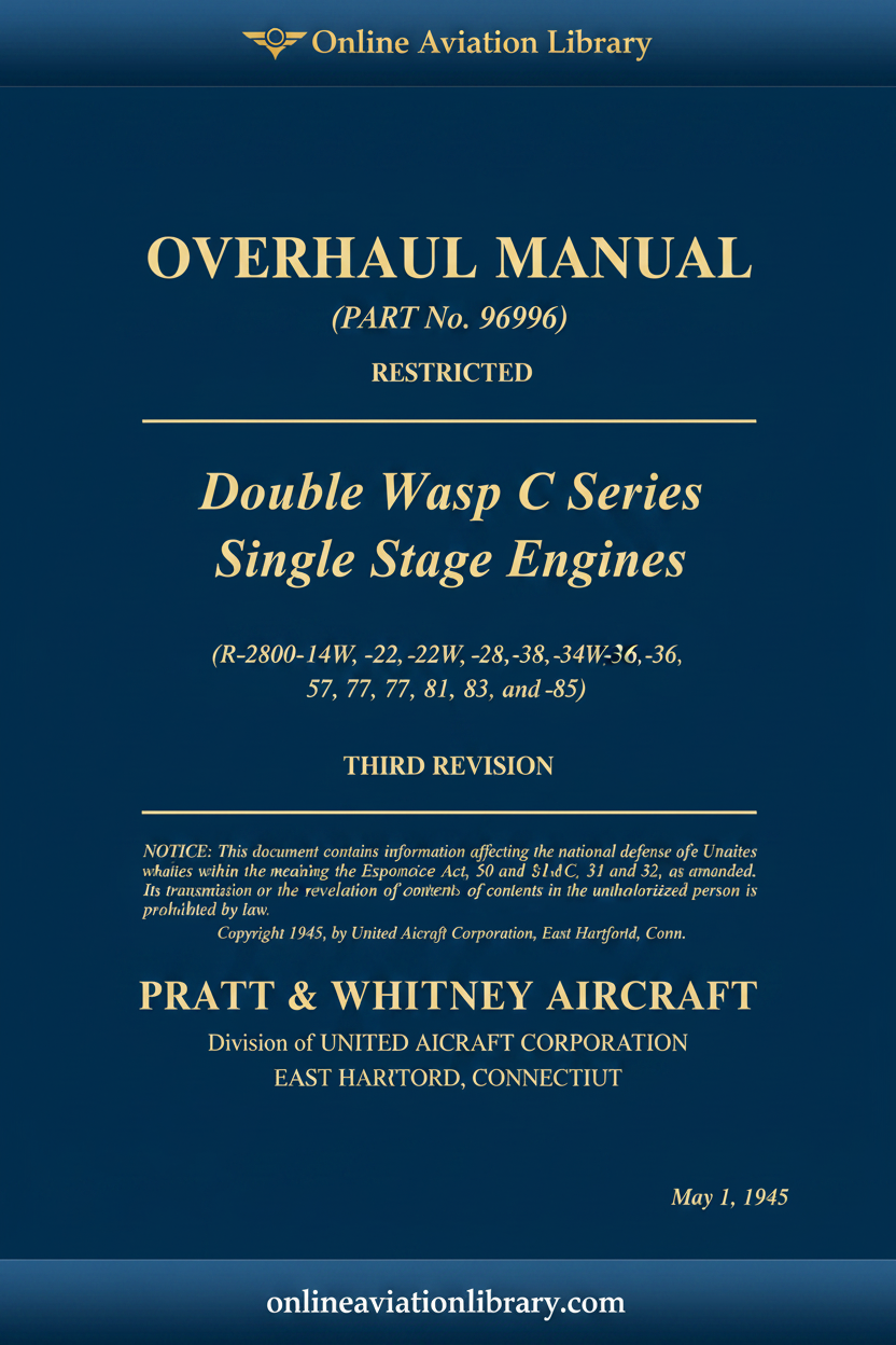 Double Wasp C Series Single Stage Overhaul Manual