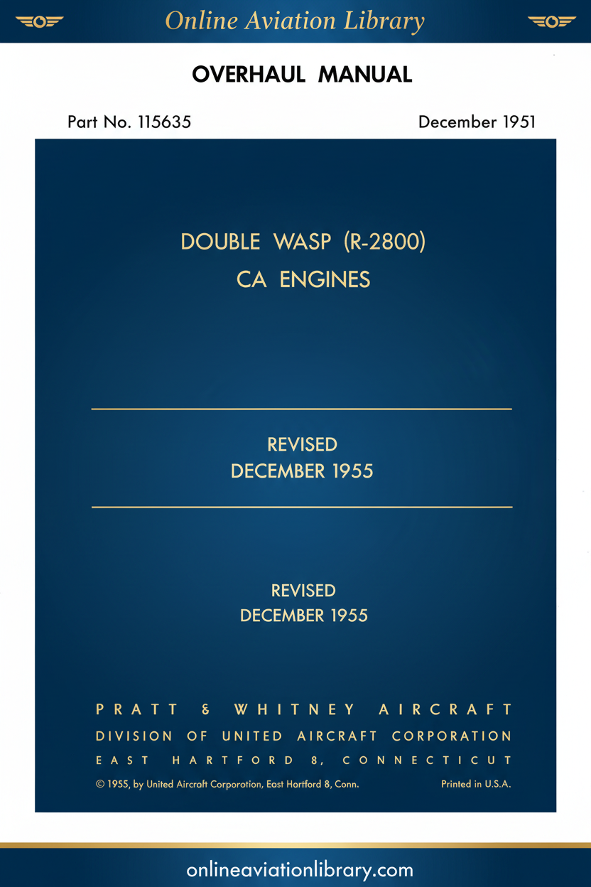 Double Wasp CA Engines Overhaul Manual