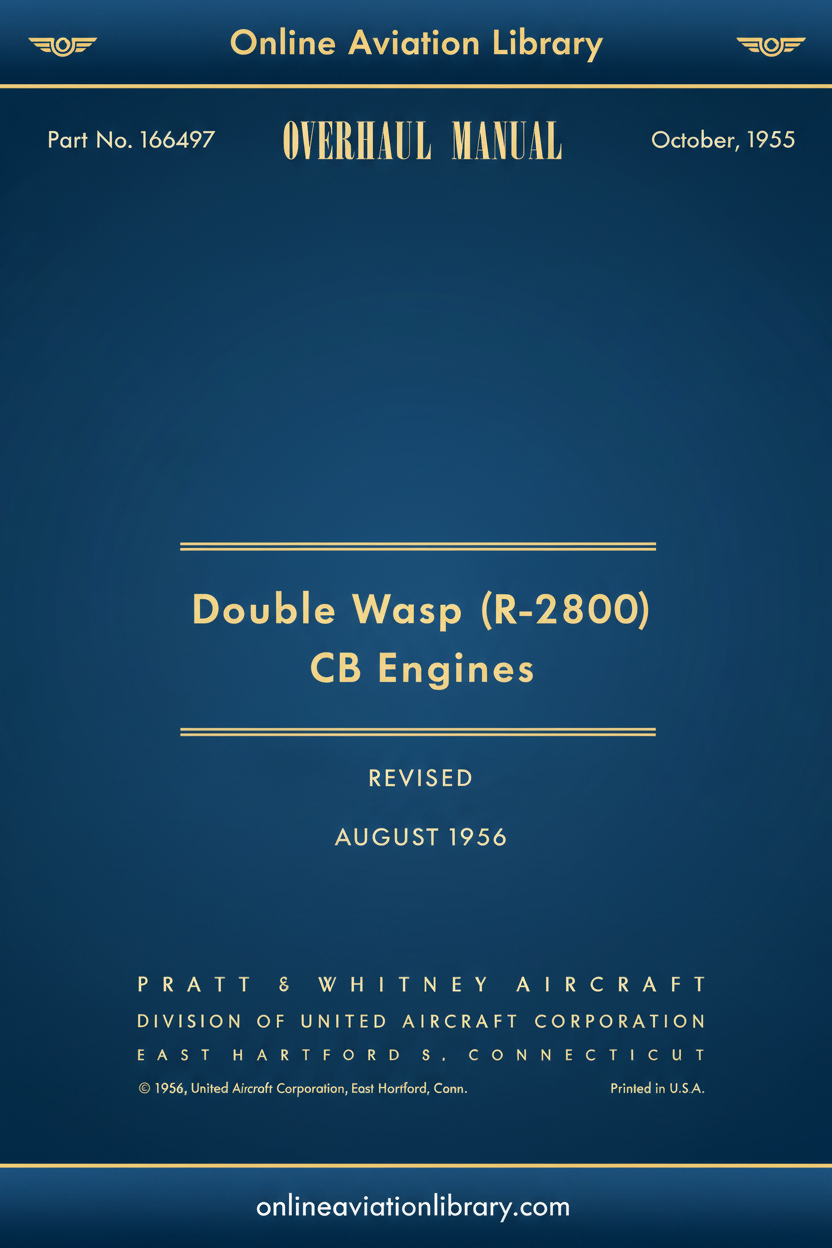 Double Wasp CB Engines Overhaul Manual 1955