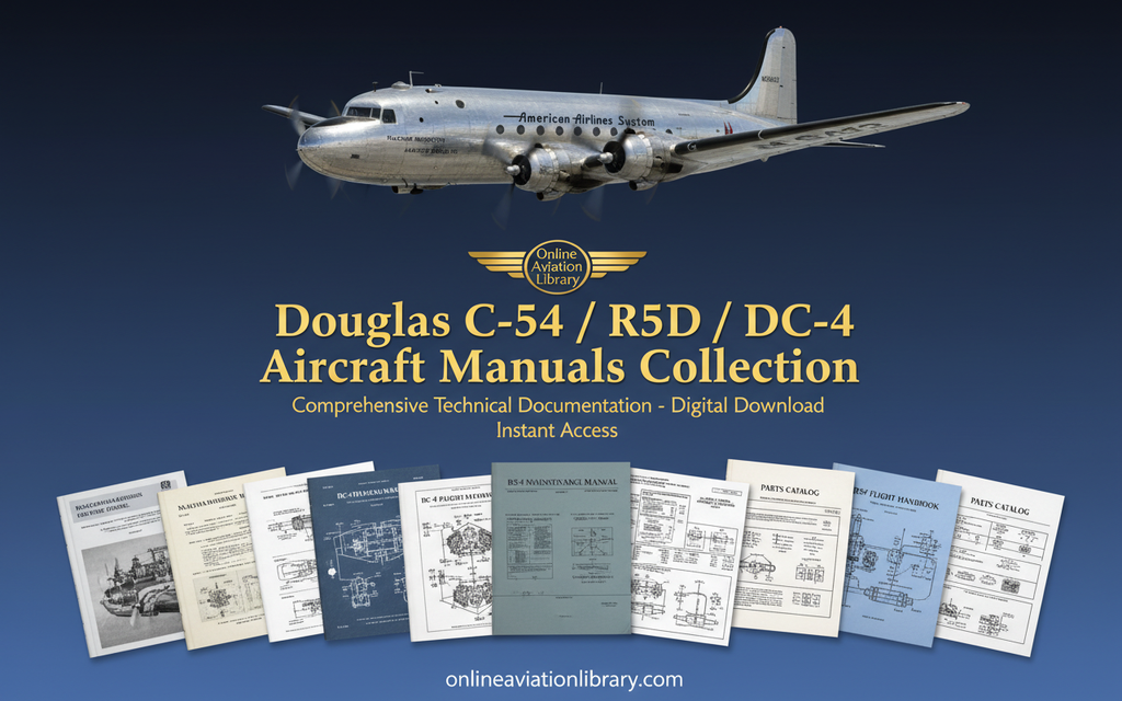 Douglas C-54 R5D DC-4 Aircraft Manuals Promotional Banner