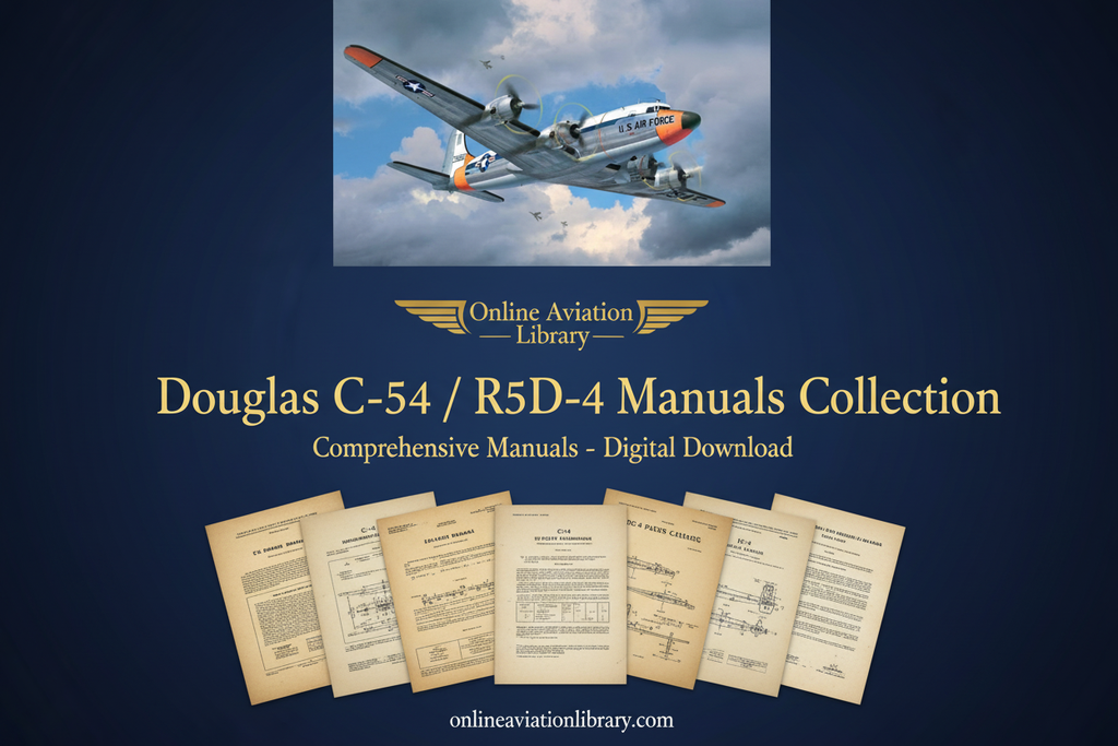 Douglas C-54 R5D DC-4 Manuals Collection Vertical Banner