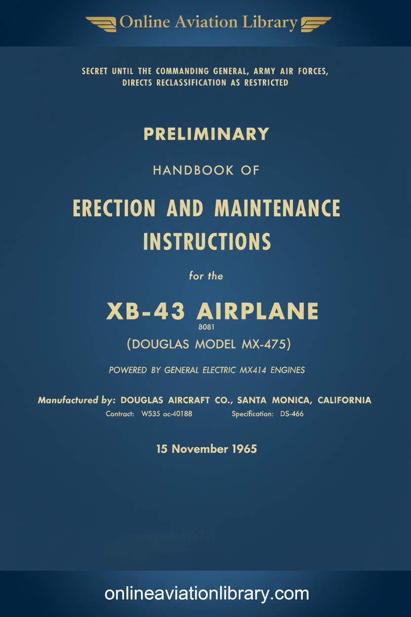 Douglas XB-43 Jetmaster Standard Cover Page 1