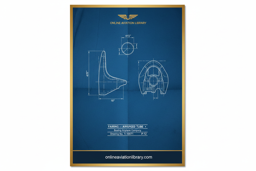 Drawing 1-10071 Fairing Airspeed Tube P-12