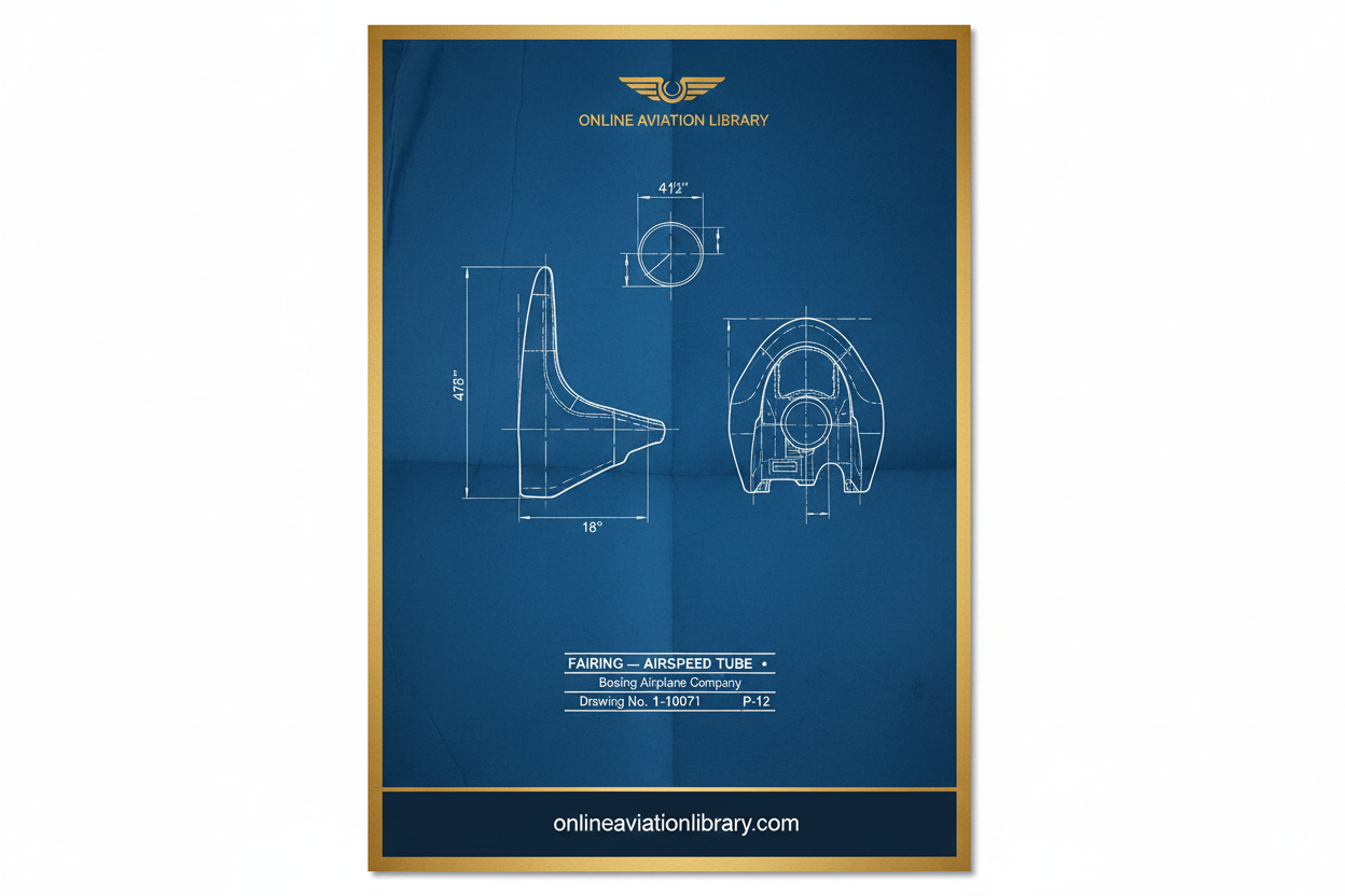Drawing 1-10071 Fairing Airspeed Tube P-12