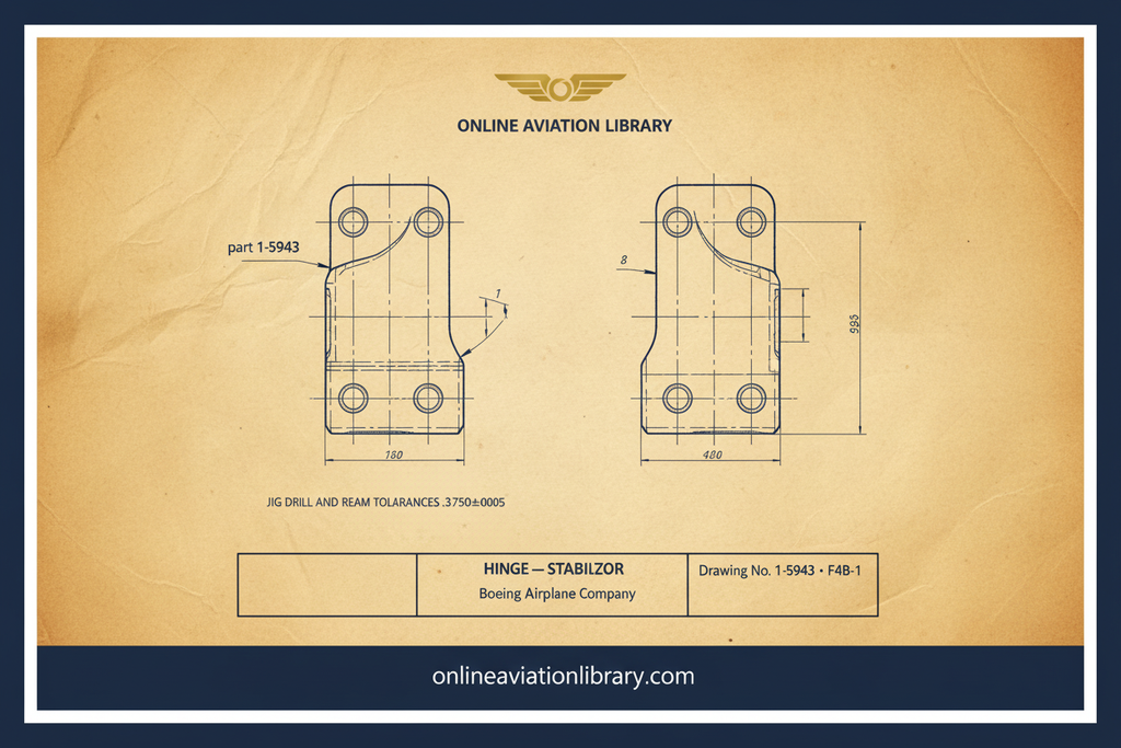 Drawing 1-5943 Hinge Stabilizer F4B-1