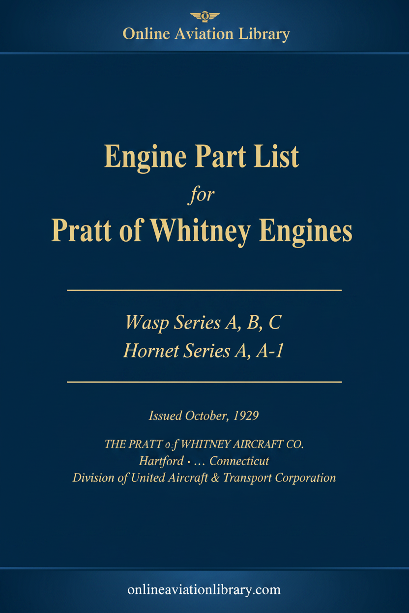 Engine Part List 1929