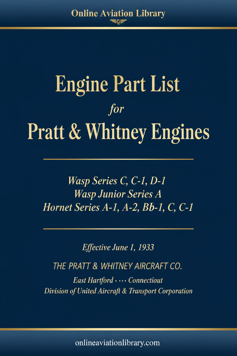 Engine Part List 1933