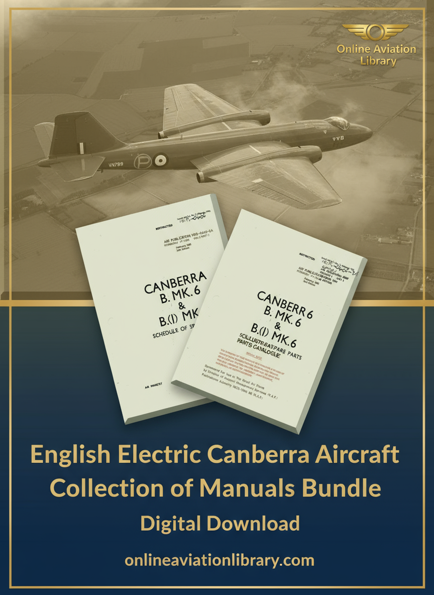 English Electric Canberra Aircraft Collection of Manuals Bundle Pinterest Pin