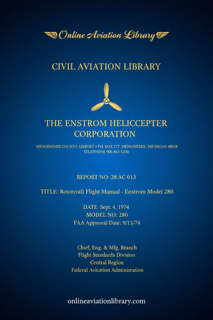 Enstrom Model 280 Flight Manual Cover Page