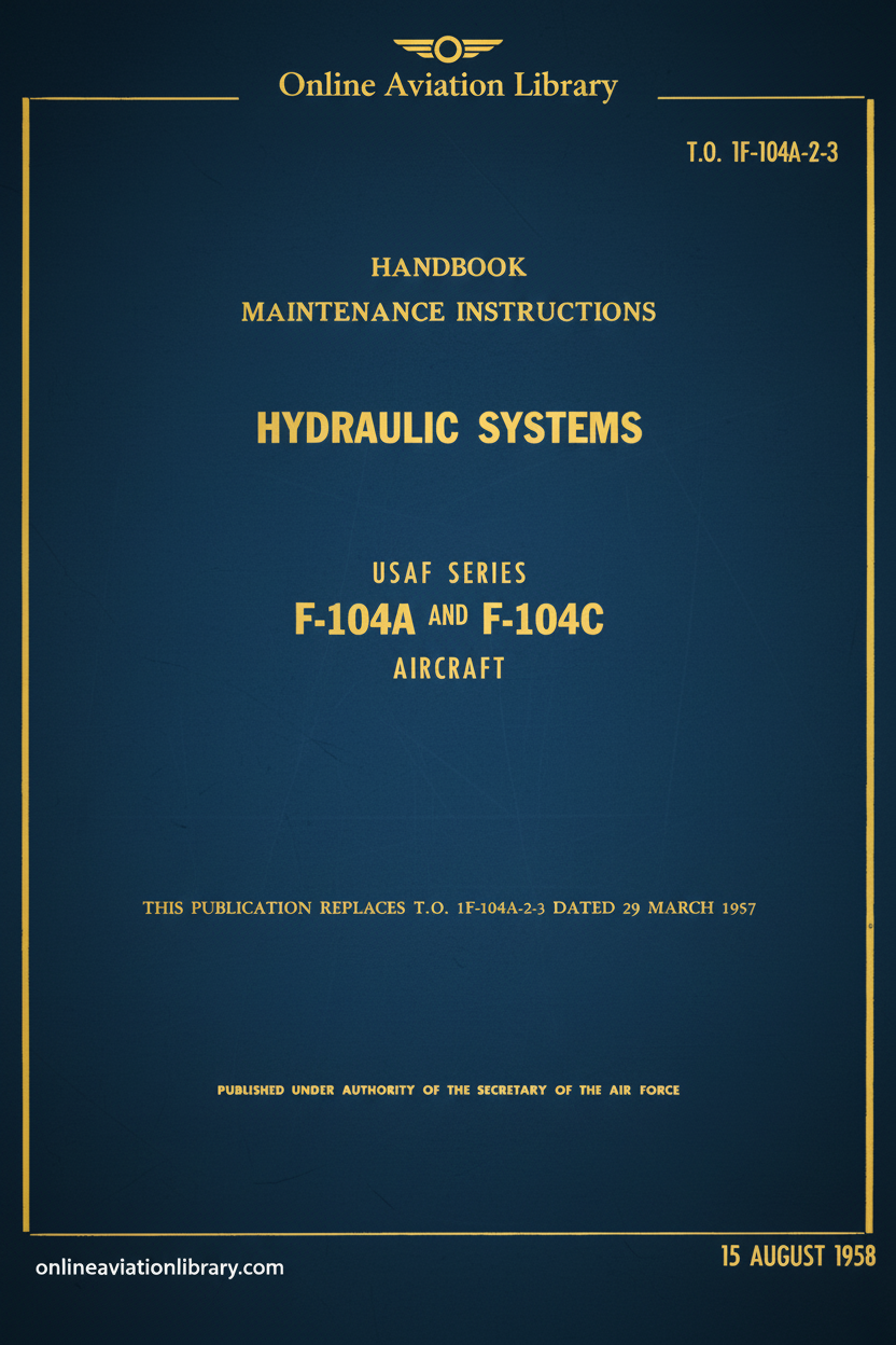 F-104A and F-104C Hydraulic Systems Handbook Cover Page