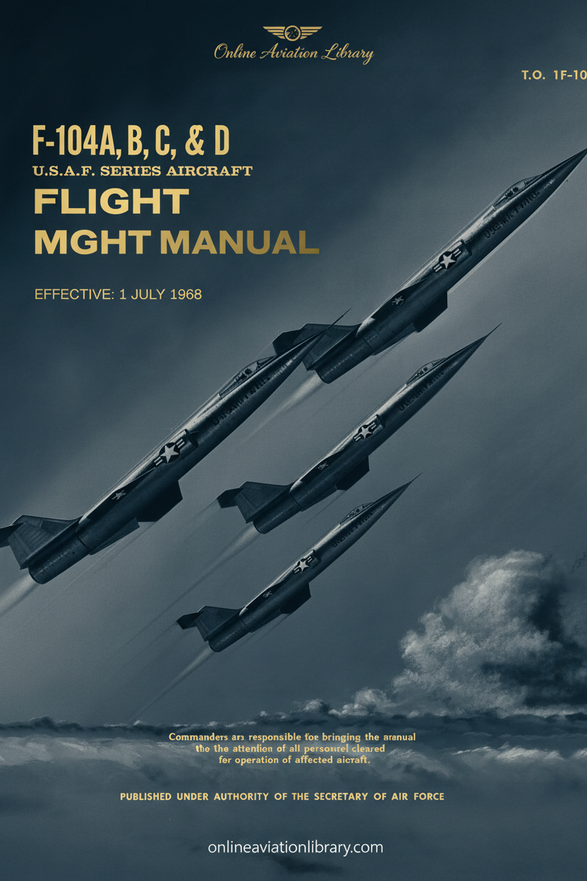 F-104A, B, C, & D Flight Manual Cover Page