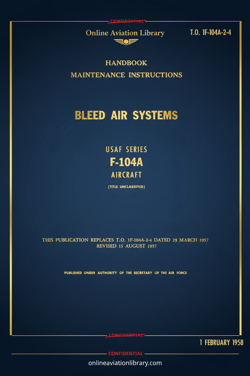 F-104A Bleed Air Systems Handbook Cover Page