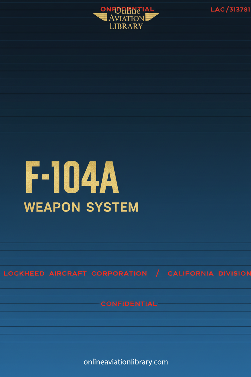 F-104A Weapon System Manual Cover Page