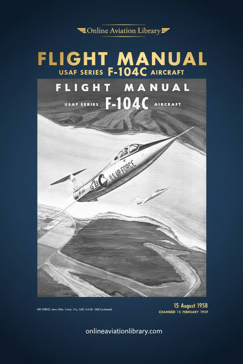F-104C Flight Manual Cover Page
