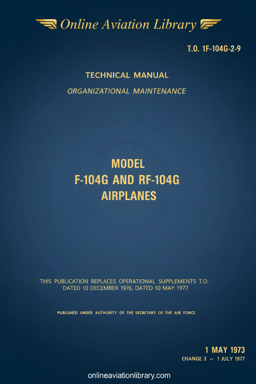 F-104G and RF-104G Instruments Technical Manual Cover Page