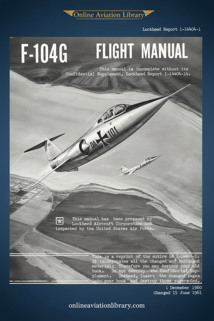 F-104G Flight Manual Cover Page