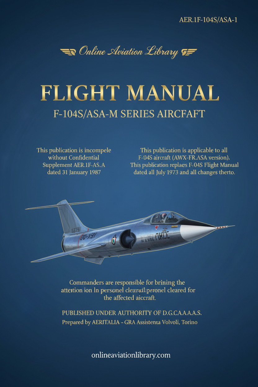 F-104S/ASA Flight Manual Cover Page