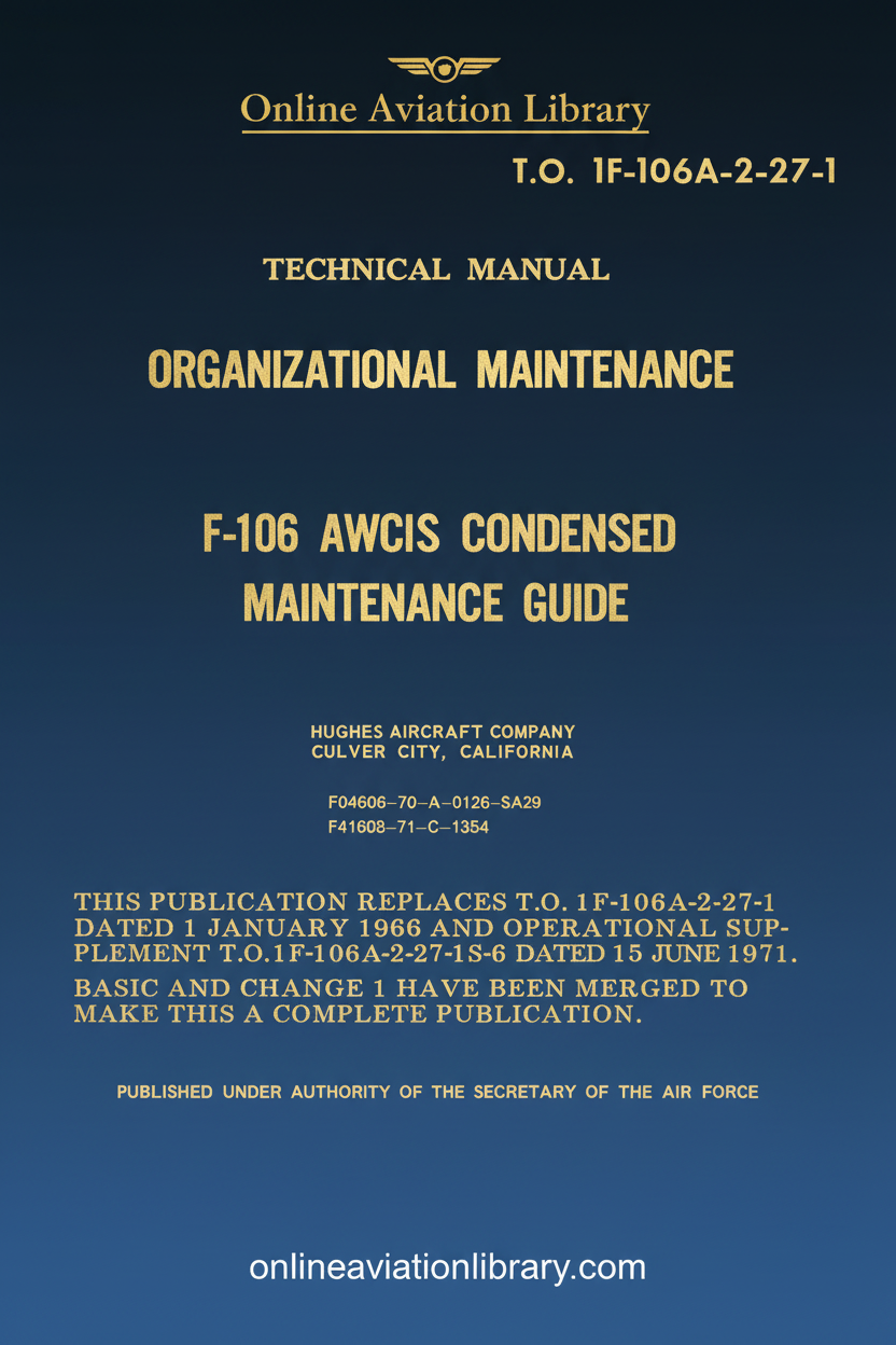 F-106 AWCIS Condensed Maintenance Guide Cover Page