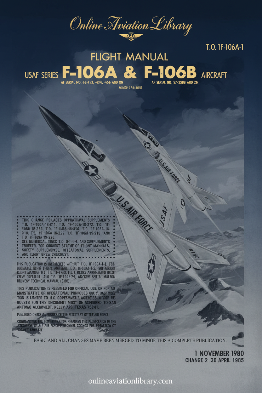 F-106A & F-106B Flight Manual Cover Page