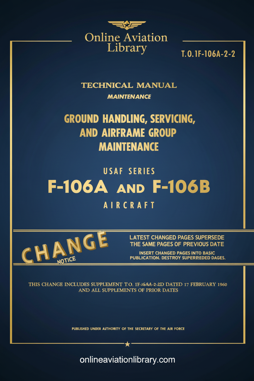 F-106A & F-106B Ground Handling, Servicing, and Airframe Group Maintenance Cover Page
