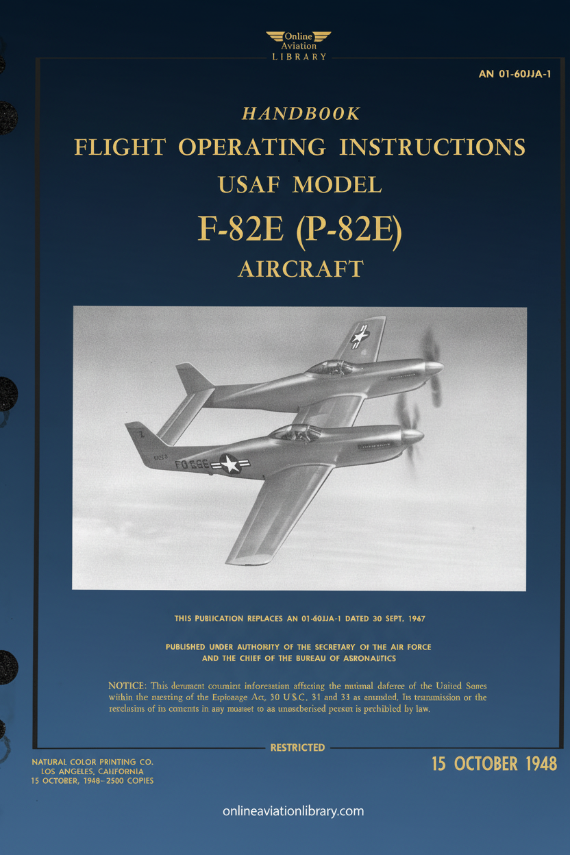 F-82E P-82E Handbook Cover Page