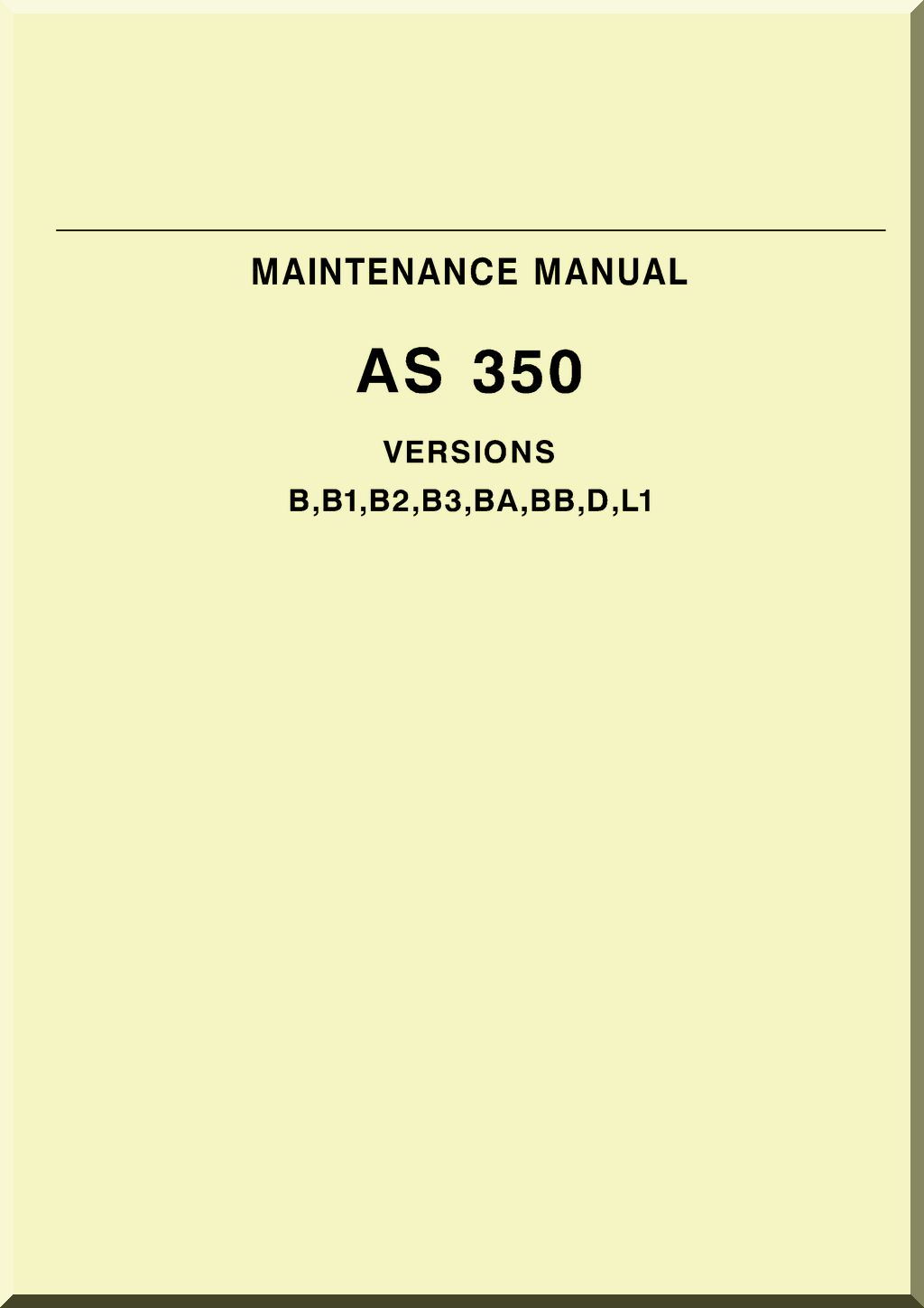 Aerospatiale AS 350 Écureuil B version Helicopter Bundle Manuals to Download