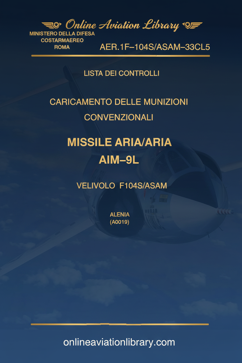 F104S/ASAM AIM-9L Loading Checklist Cover Page