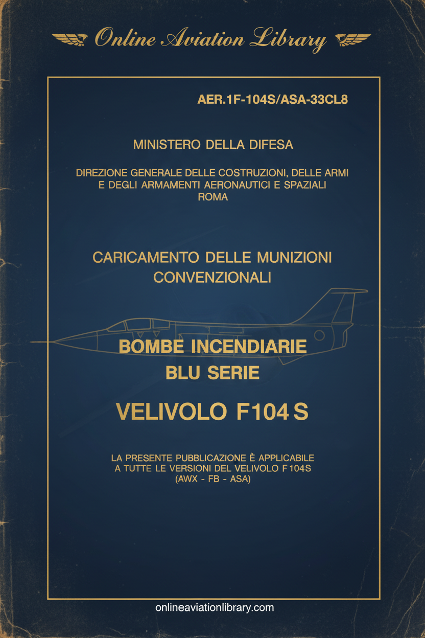 F104S BLU Series Incendiary Bombs Loading Manual Cover Page