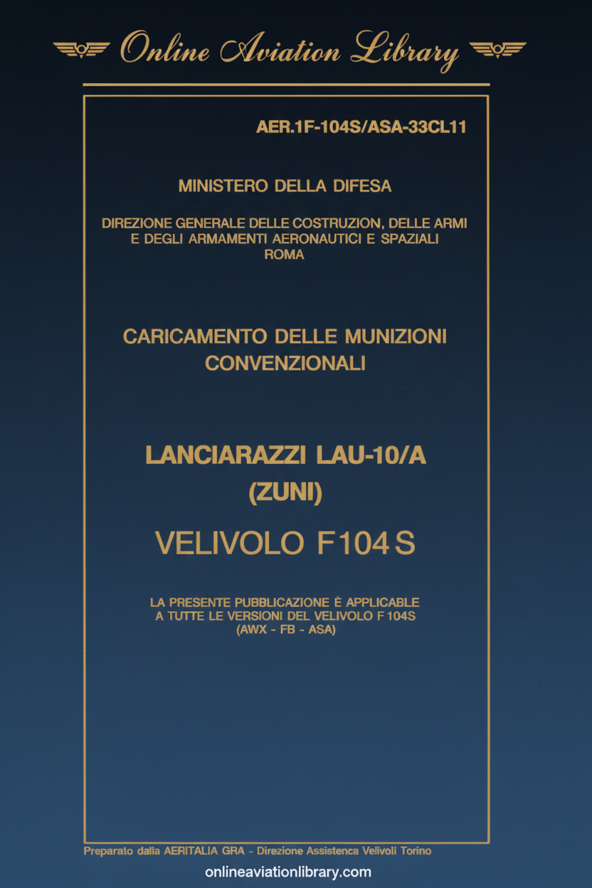 F104S LAU-10/A ZUNI Loading Manual Cover Page