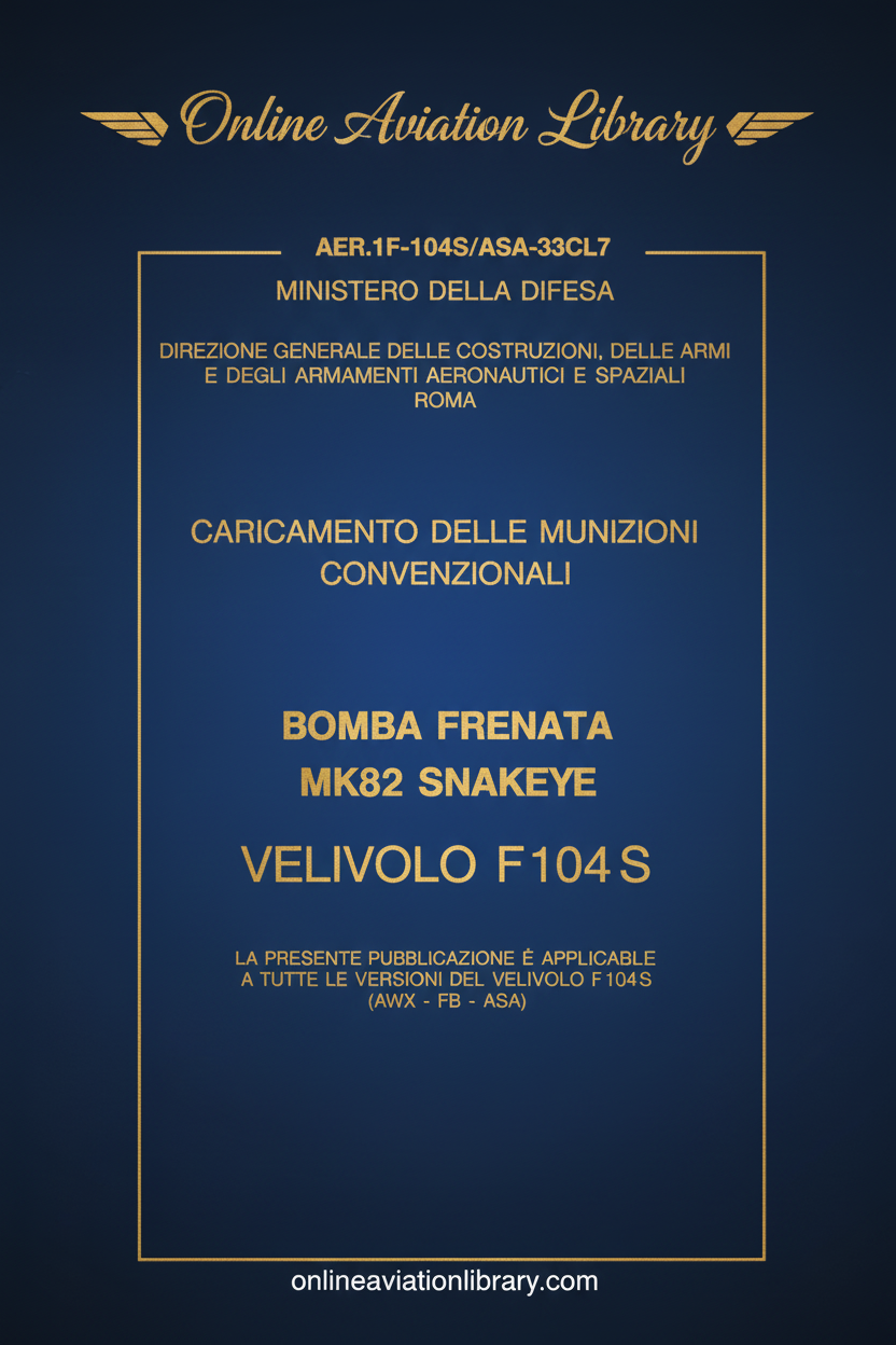 F104S MK82 Snakeye Loading Manual Cover Page