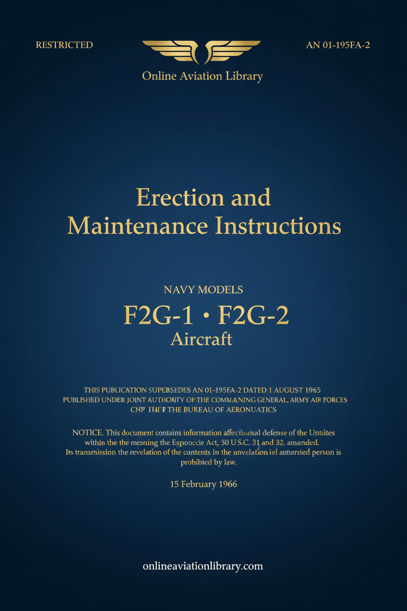 F2G-1 and F2G-2 Erection and Maintenance Instructions Cover