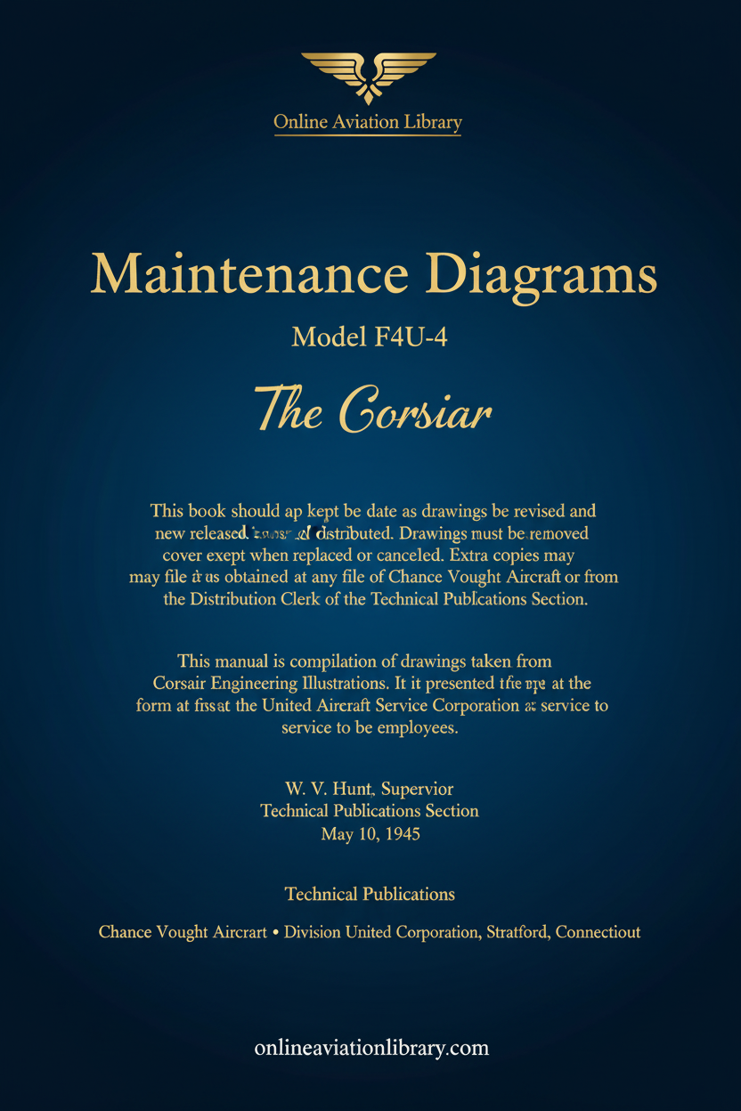 F4U-4 Corsair Maintenance Diagrams Cover