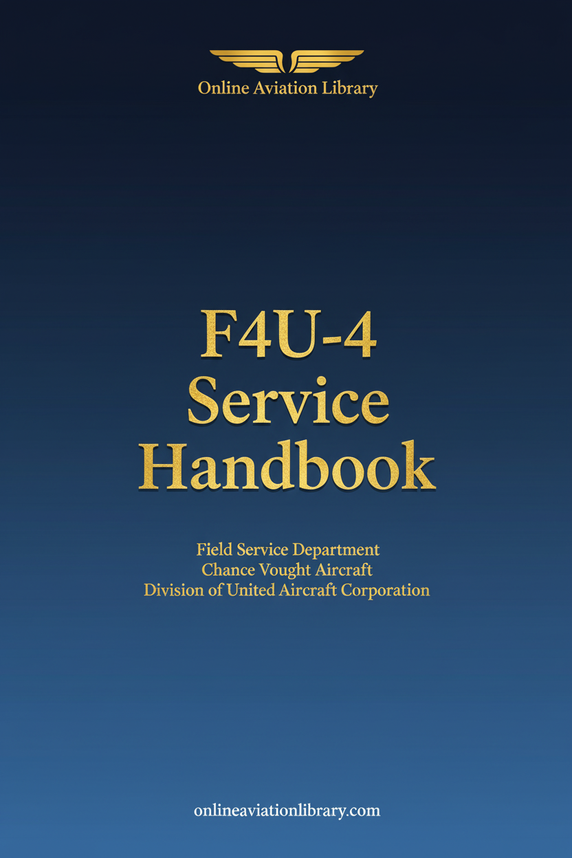 F4U-4 Service Handbook Cover