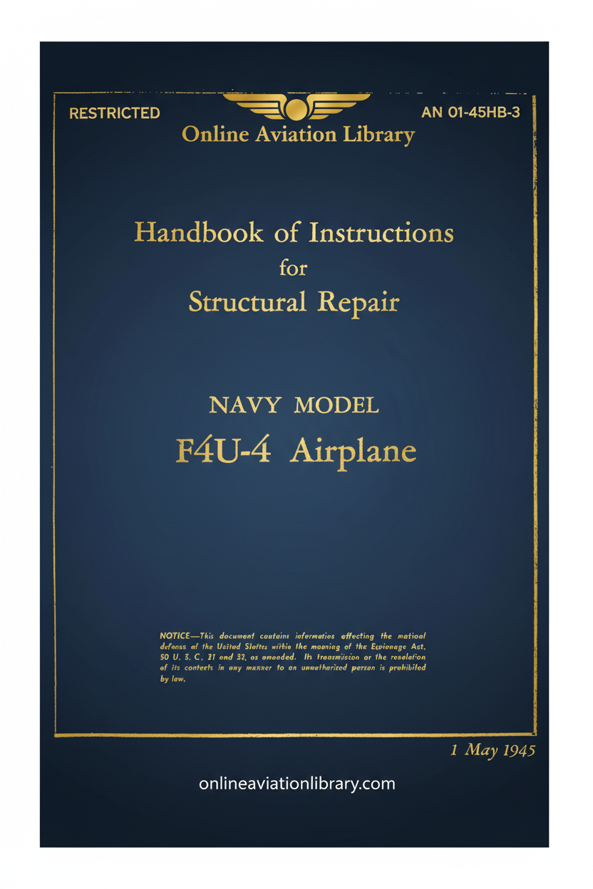 F4U-4 Structural Repair Handbook Cover