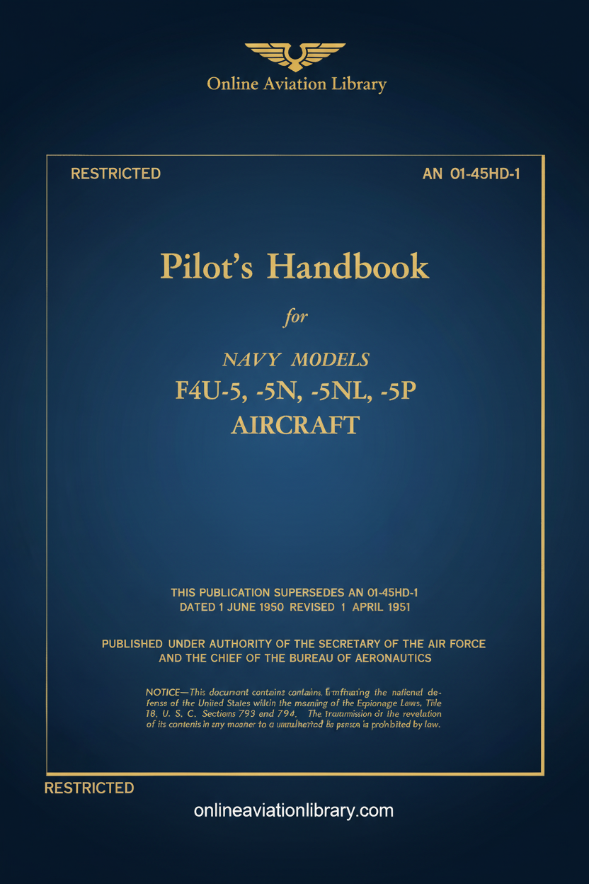 F4U-5 Series Pilot's Handbook Cover