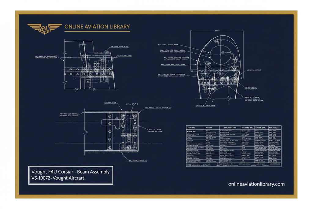 F4U Corsair Beam Assembly VS-10072 — Navy