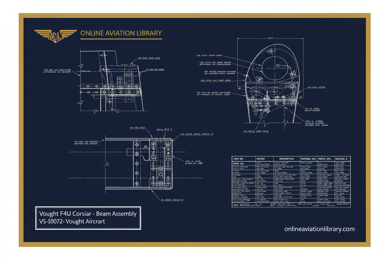 F4U Corsair Beam Assembly VS-10072 — Navy