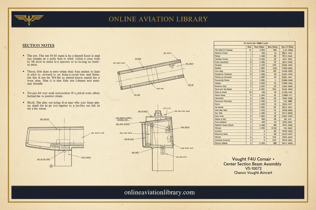 F4U Corsair Beam Assembly VS-10072 — Parchment