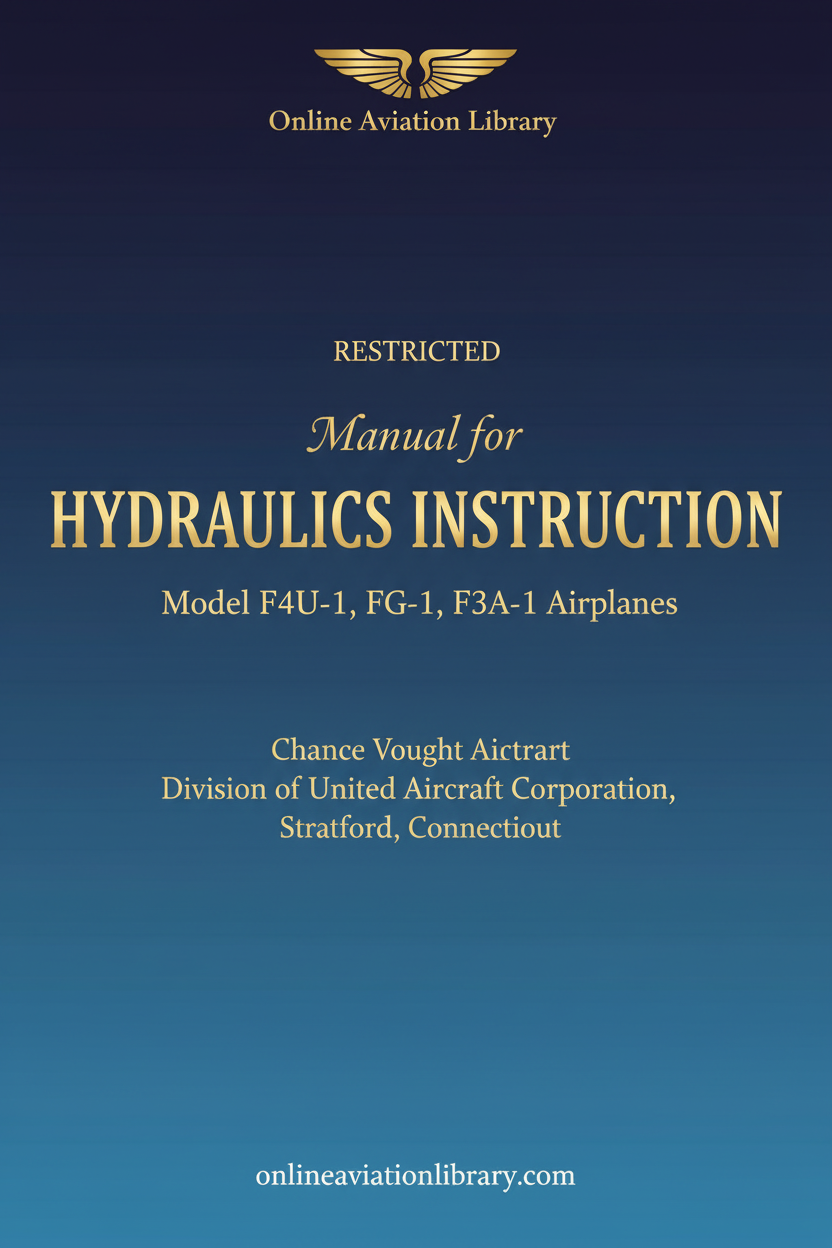 F4U Corsair Manual for Hydraulics Instruction Cover