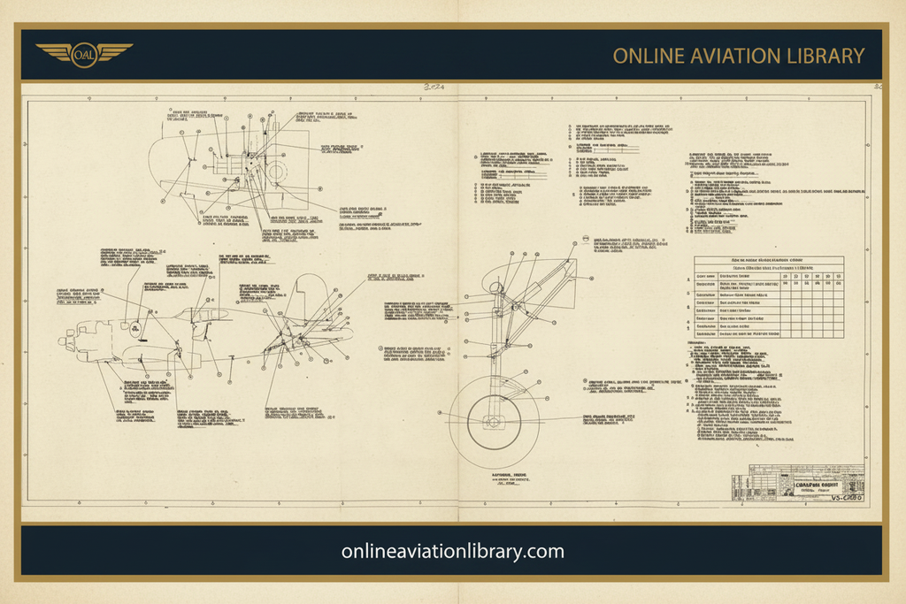 F4U Lubrication Diagram VS-2259 — Parchment