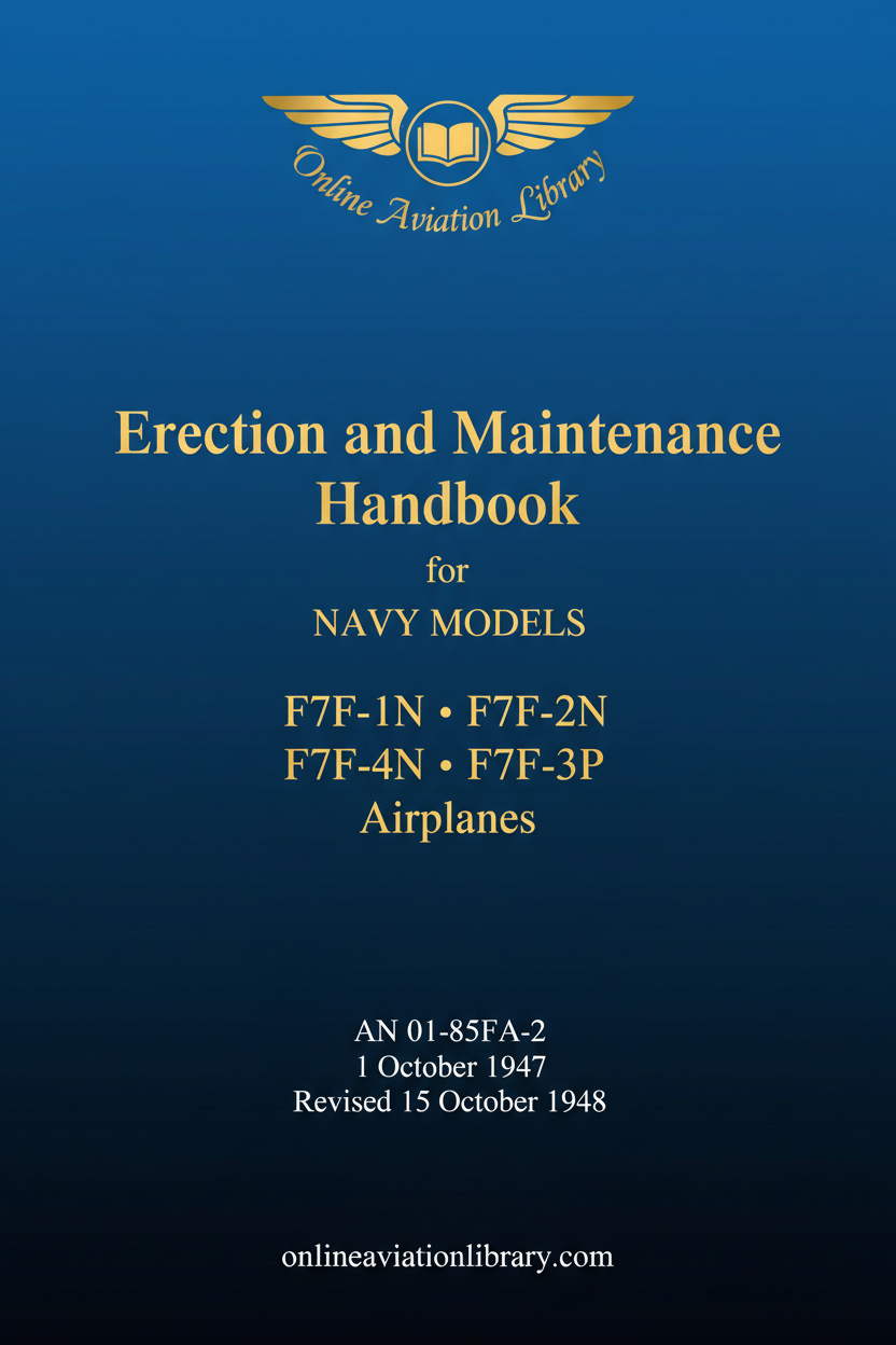 F7F Erection and Maintenance Handbook - Standard Cover Page