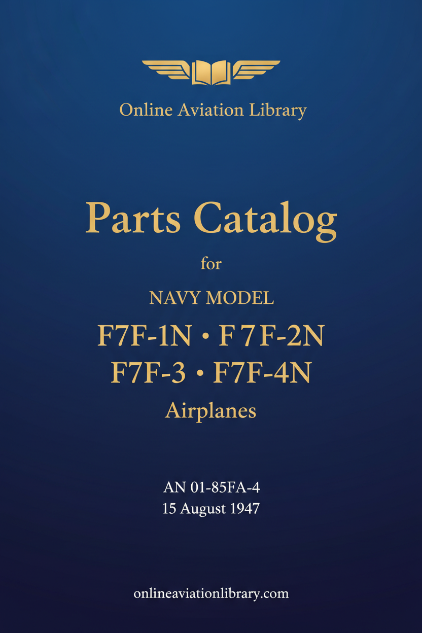 F7F Parts Catalog - Standard Cover Page