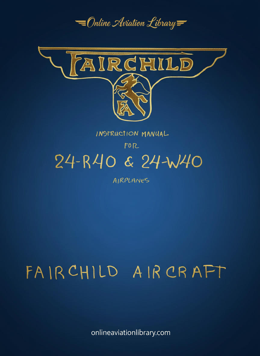 Fairchild 24-R40 24-W40 Instruction Manual Cover Page