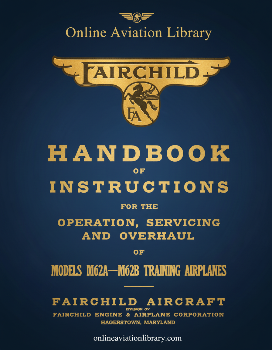 Fairchild M62A-M62B Handbook Cover Page