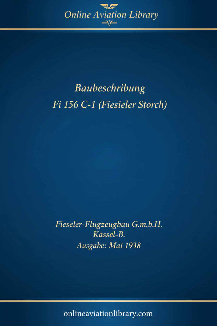 Fi 156 C-1 Baubeschreibung Cover