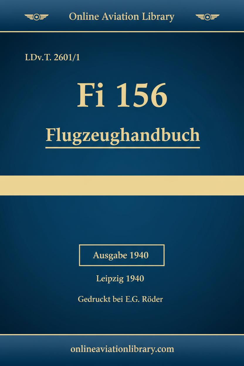 Fi 156 Flugzeughandbuch Cover