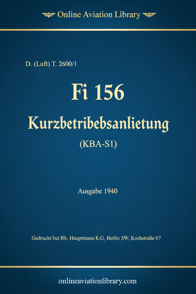 Fi 156 Kurzbetriebsanleitung Cover