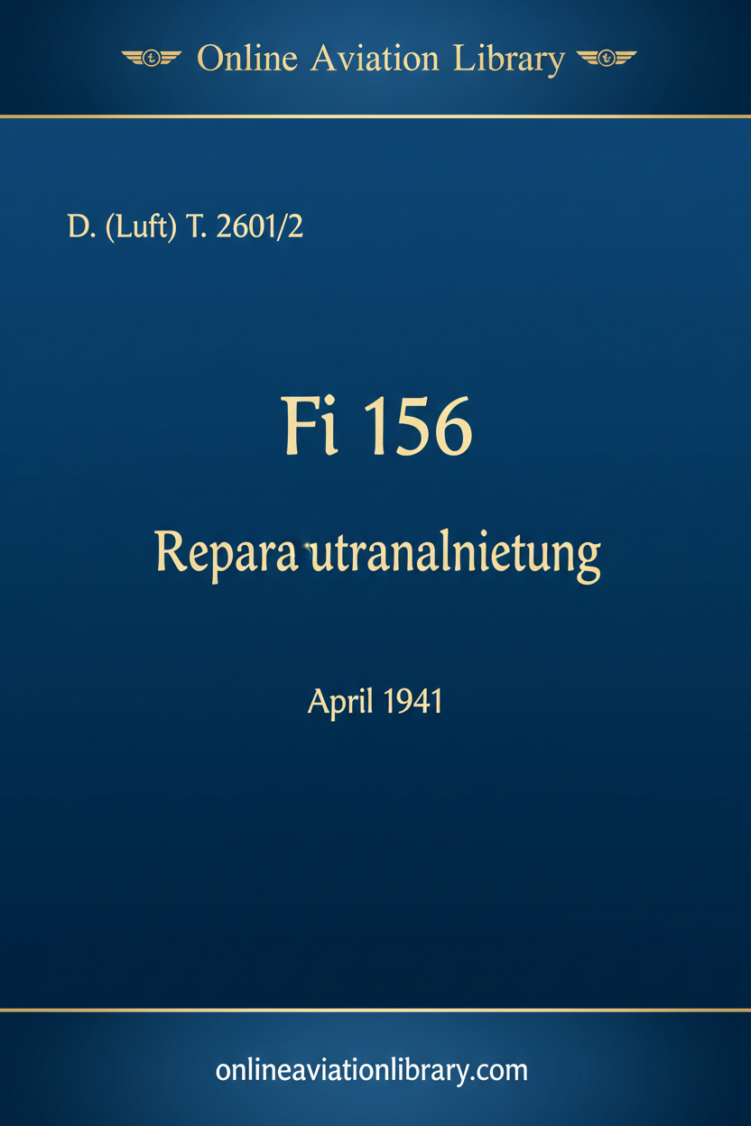 Fi 156 Reparaturanleitung Cover