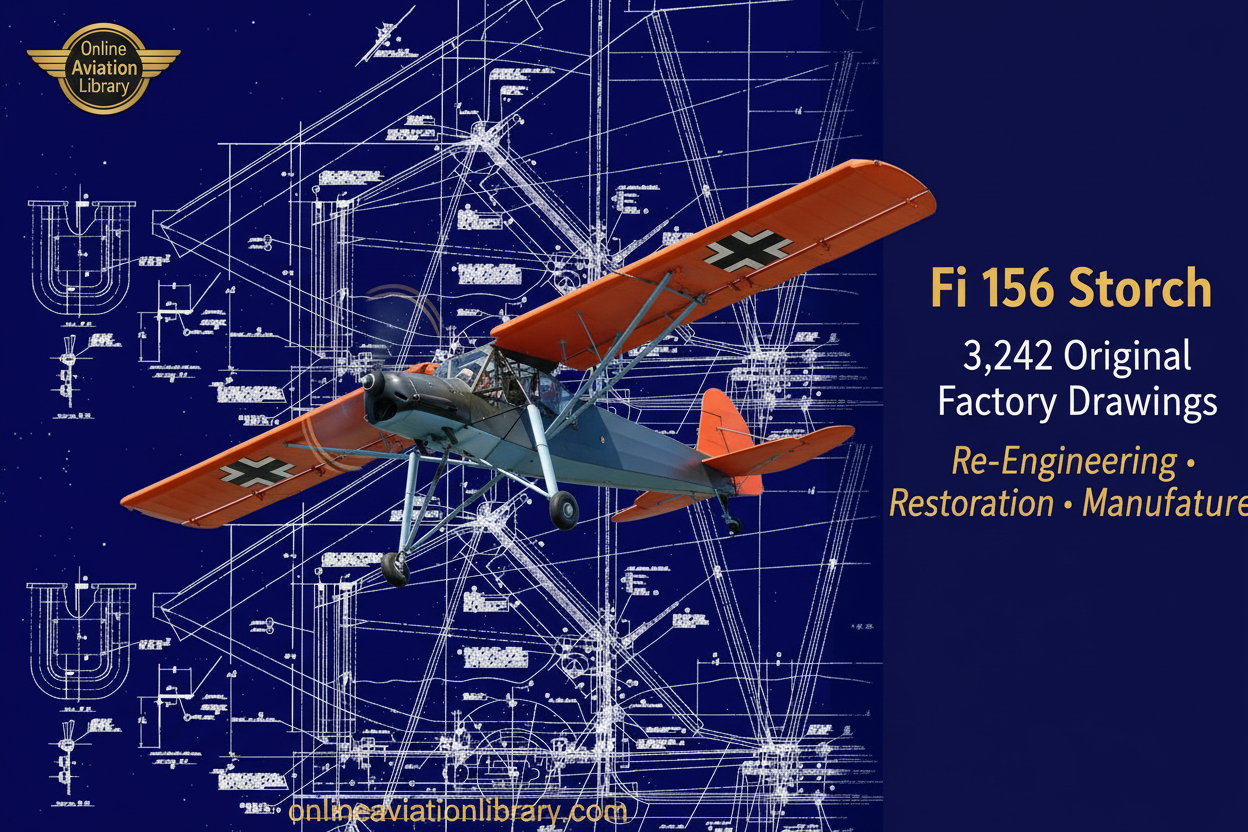 Fi 156 Storch — Bf 109 Style Blueprint Banner