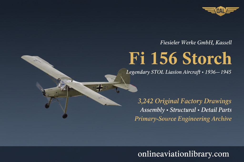 Fi 156 Storch — Olive Green Low Angle Banner